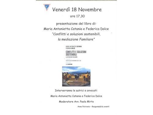 Evento Culturale: venerdì 18 novembre 